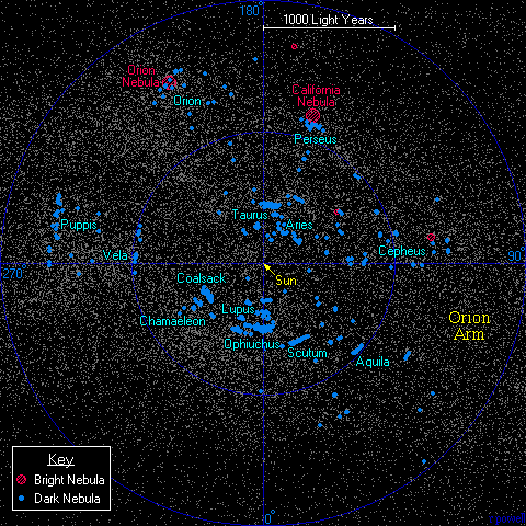 A map of dark nebulae