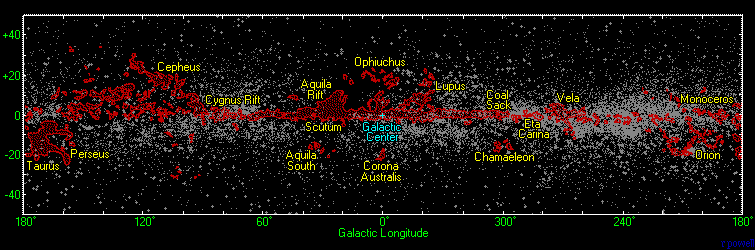 Dark nebulae in the Milky Way