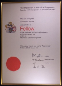 Fellow of the IEE (now IET) Fellow of the IEE (now IET)